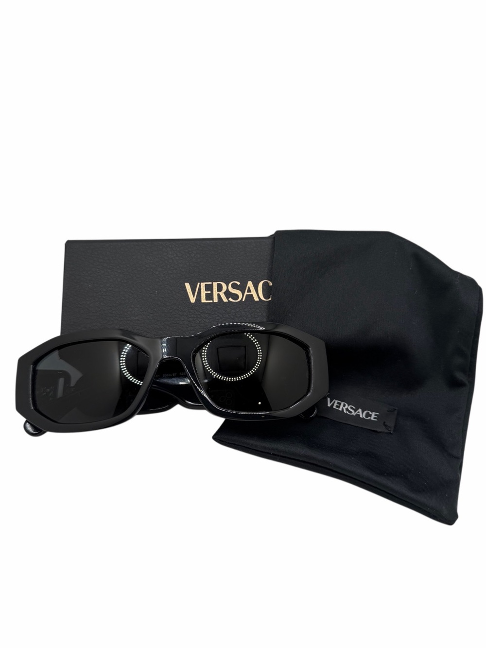 Versace Authentic Men’s VE4361 Medusa Biggie Sunglasses - Black on Black 5360/87